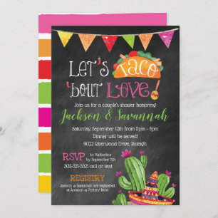 Taco bout Love - Chalkboard Bridal Invitation