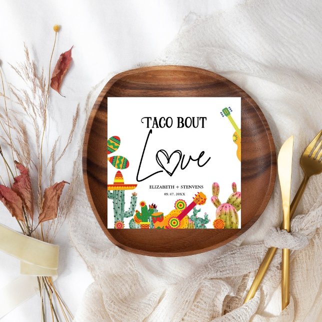 Taco Bout Love Colourful Engagement Party Napkins (Creator Uploaded)