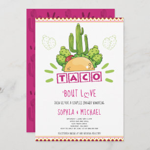 Taco 'Bout Love Couples Engagement Fiesta Pink Invitation