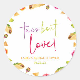 Taco Bout Love! Fiesta Bridal Shower Classic Round Sticker
