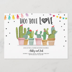 Taco Bout Love Fiesta Couples Shower Cactus Invitation