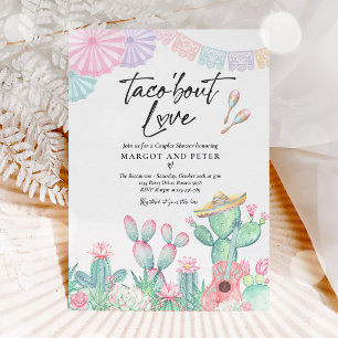 Taco 'Bout Love Fiesta Couples Shower Cactus Invitation