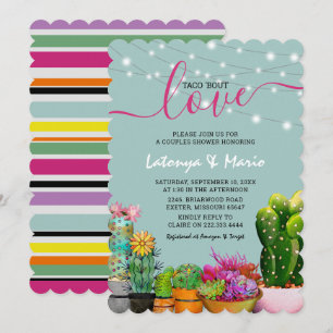 Taco 'bout Love Fiesta Couples Shower Invitation