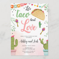 Taco Bout Love Fiesta Couples Shower Invite Cactus