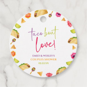 Taco Bout Love! Fiesta Wedding Couples Shower Favour Tags