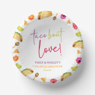 Taco Bout Love! Fiesta Wedding Couples Shower Paper Plate