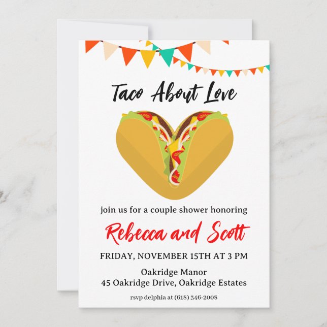 taco bout love invitations (Front)