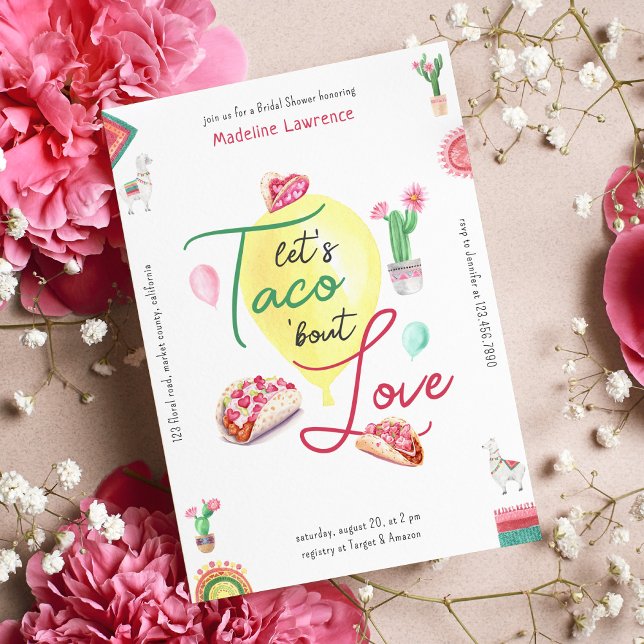 Taco Bout Love Mexican Fiesta Bridal Shower Invitation (Creator Uploaded)