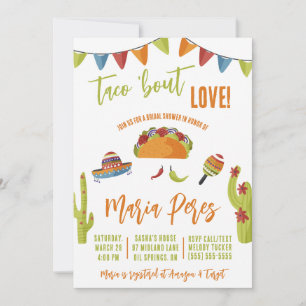 Taco 'Bout Love!  Tacos Themed Bridal Shower Invitation