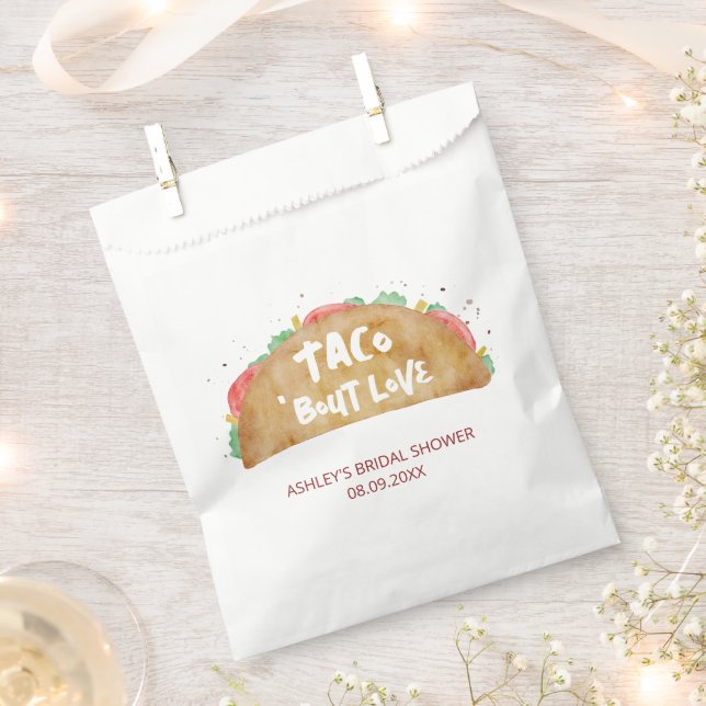 Taco 'Bout Love Wedding Bridal Shower Fiesta Favour Bag (Clipped)