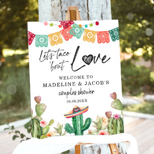 Taco Bout Love Welcome Sign Fiesta Cactus Shower