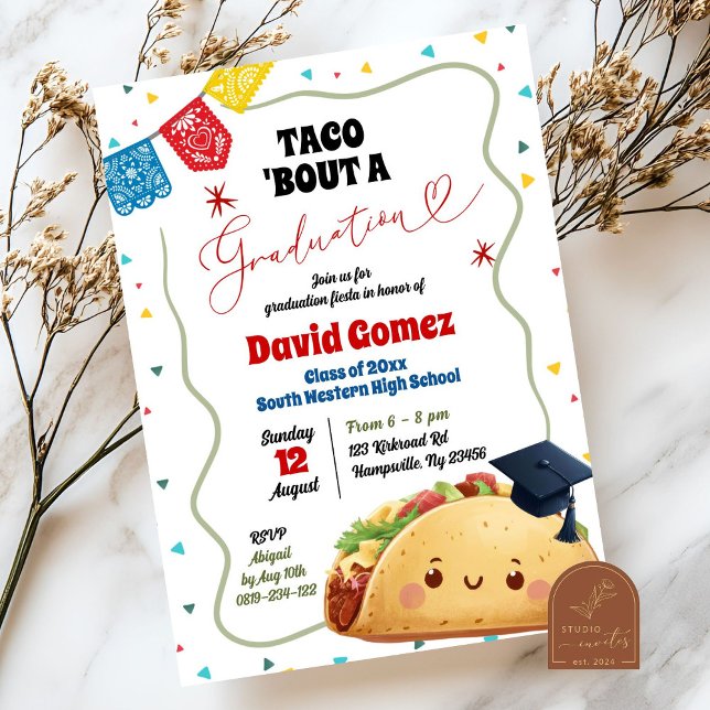 Taco Bout Mexican Graduation Party Invitation (Creator Uploaded)