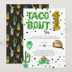Taco Bout One   First Birthday Invitation