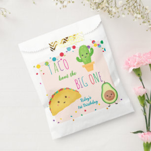 Taco bout the big one - fiesta theme birthday favour bag