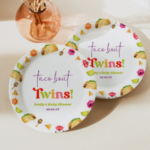 Taco Bout Twins! Fiesta Baby Shower Paper Plate