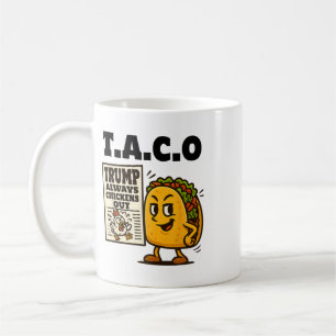 Taco Breaking News Trump Always Chickens Out Coffee Mug
