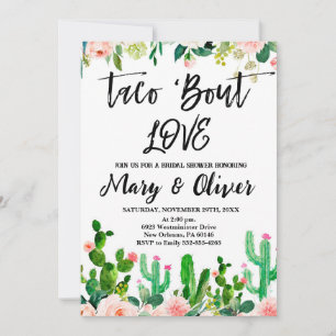 Taco Bridal Shower Invite, Taco ‘Bout LOVE Invitation