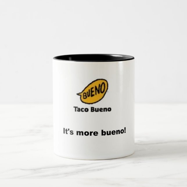 taco bueno Two-Tone coffee mug (Center)