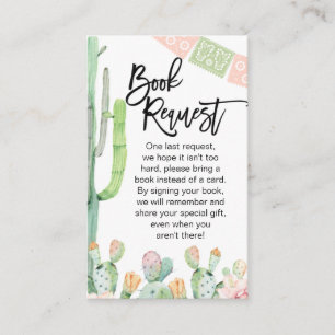 Taco Cactus Fiesta Themed Book Request Insert