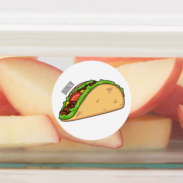 Taco cartoon illustration  (Affixed)