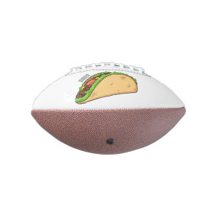 Taco cartoon illustration football