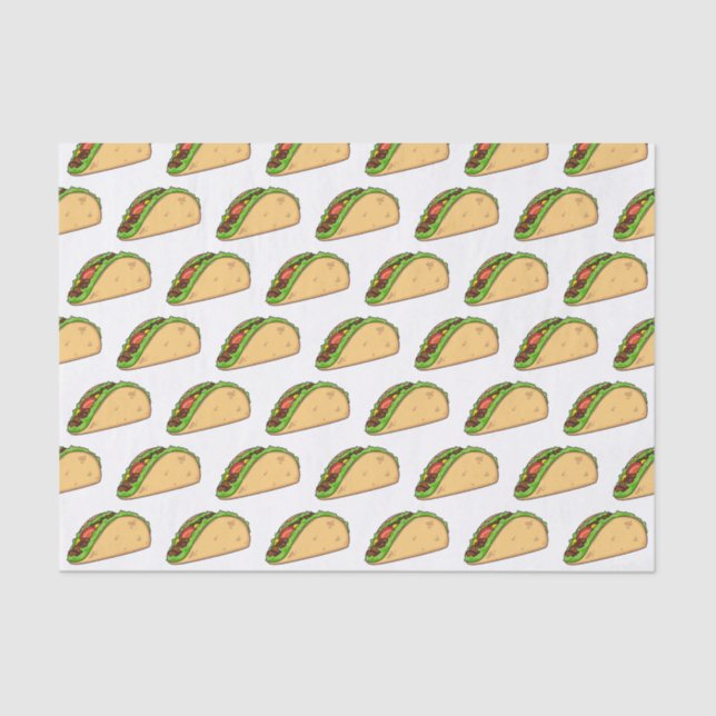 Taco cartoon illustration tissue paper (Front)