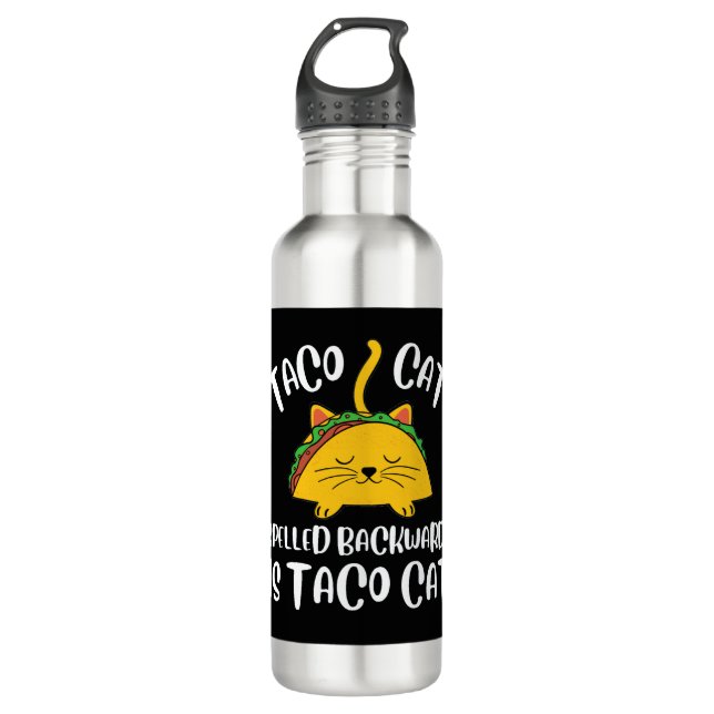 Taco Cat 710 Ml Water Bottle (Front)