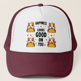 Taco Cat: A Culinary Feline Fusion Trucker Hat