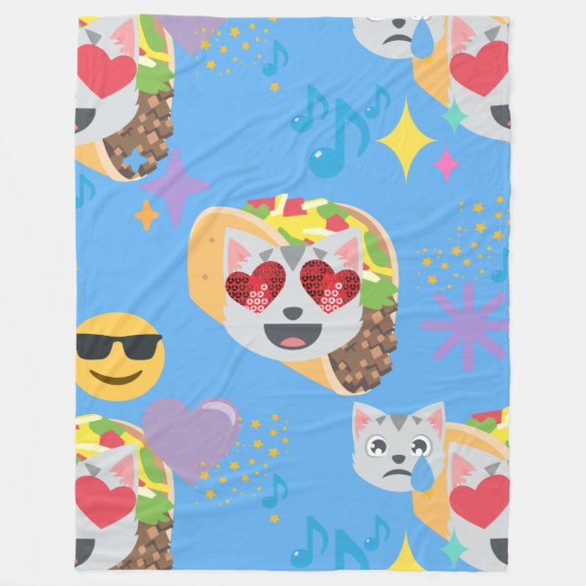 taco cat emoji blanket (Front)