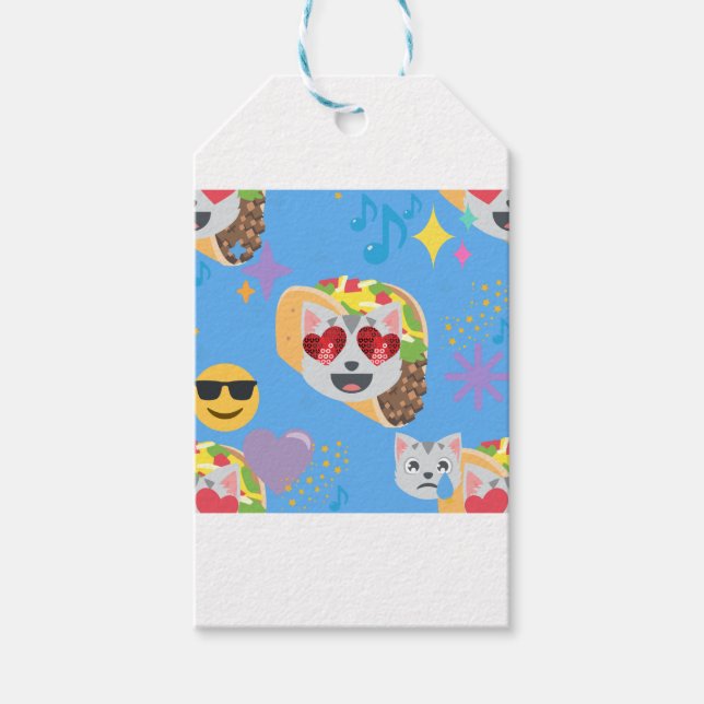 taco cat emoji gift tags (Front)