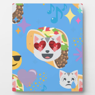 taco cat emoji plaque