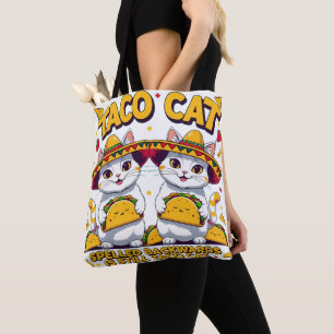 Taco Cat Fiesta Kawaii Cute Cinco de Mayo Chibi Tote Bag