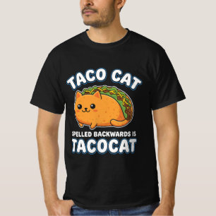 Taco Cat Line Art Aesthetic Funny Modern T-SHIRT