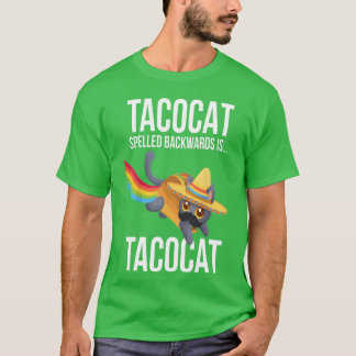 Taco Cat Spelled Backwards Funny Cat Cute Cat frie T-Shirt