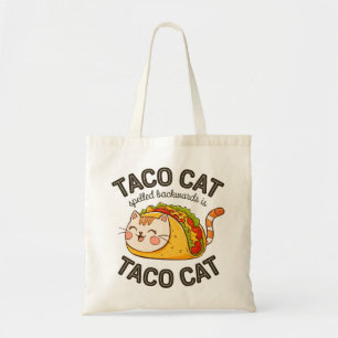 Taco Cat Spelled Backwards Is Taco Cat Cute Feline Tote Bag