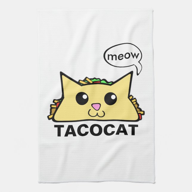 Taco Cat Tea Towel (Vertical)