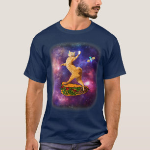 Taco Cats Space -Astral Cosmic Design Astronaut Fu T-Shirt