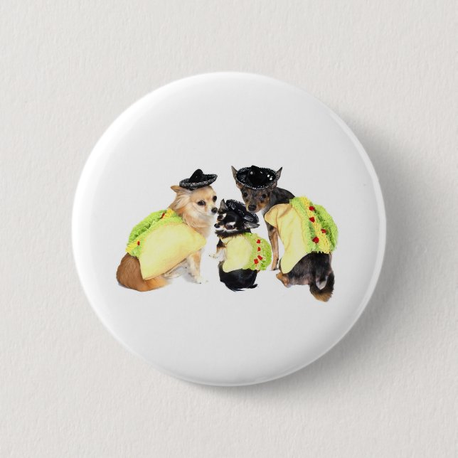Taco Chihuahuas 6 Cm Round Badge (Front)