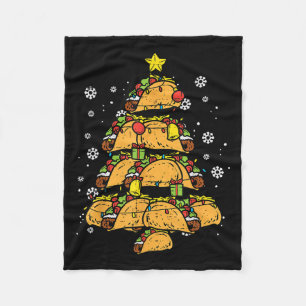 Taco Christmas Tree Xmas Mexican Food  Fleece Blanket