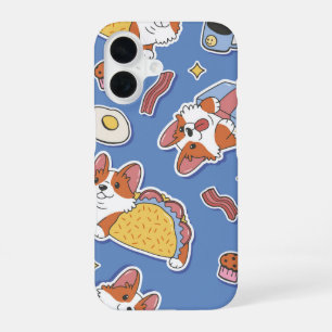 Taco Corgis Funny Bacon iPhone 16 Case