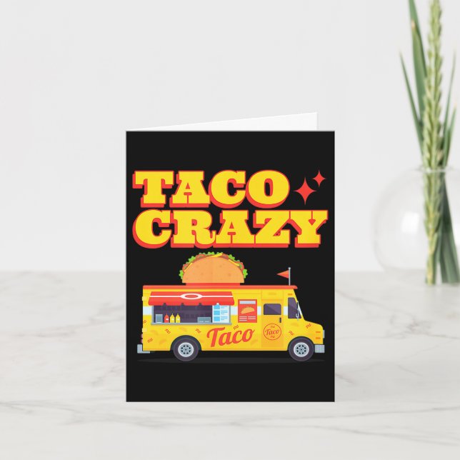 Taco crazy fun cinco de mayo  card (Front)
