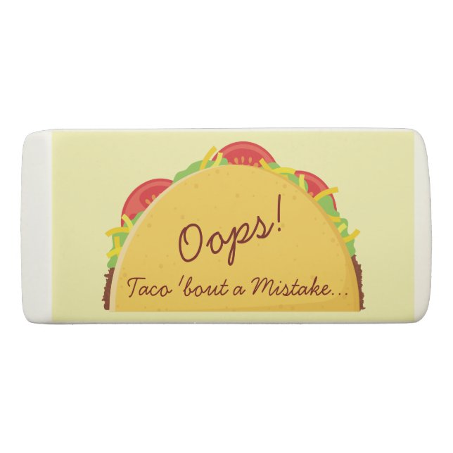 Taco Cute Kids Eraser (Front)