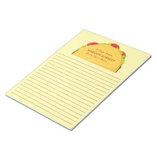 Taco Cute Kids Personal Stationary Notepad