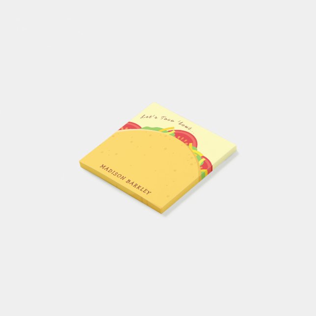 Taco Cute Kids Post-it Notes (Angled)