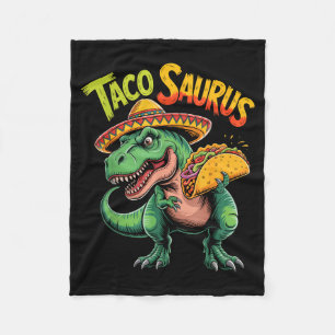 Taco dinosaur t rex funny cinco de mayo tacosaurus fleece blanket