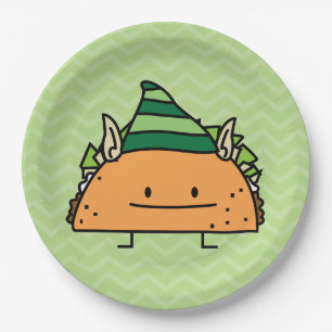 Taco Elf Paper Plate