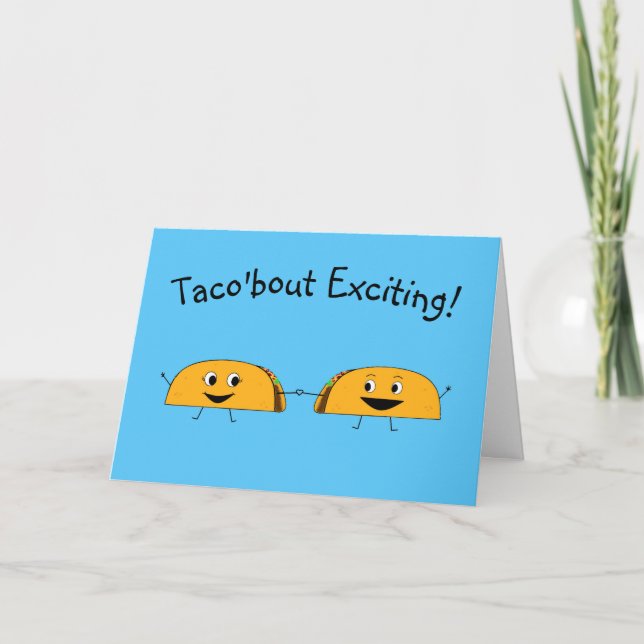 Taco Engagement Congratulations Card (Front)