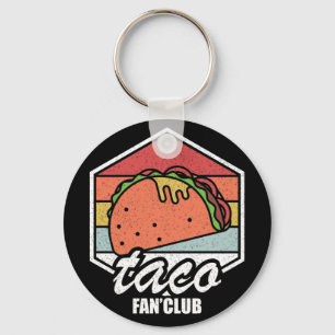 taco fan club vintage tacos lovers for food lovers key ring