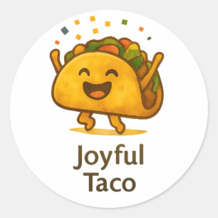 Taco Fiesta Party Favour Stickers Cute Envelope Se