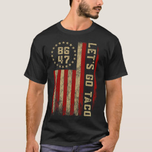 Taco Funny Let's Go Taco Usa American Flag T-Shirt
